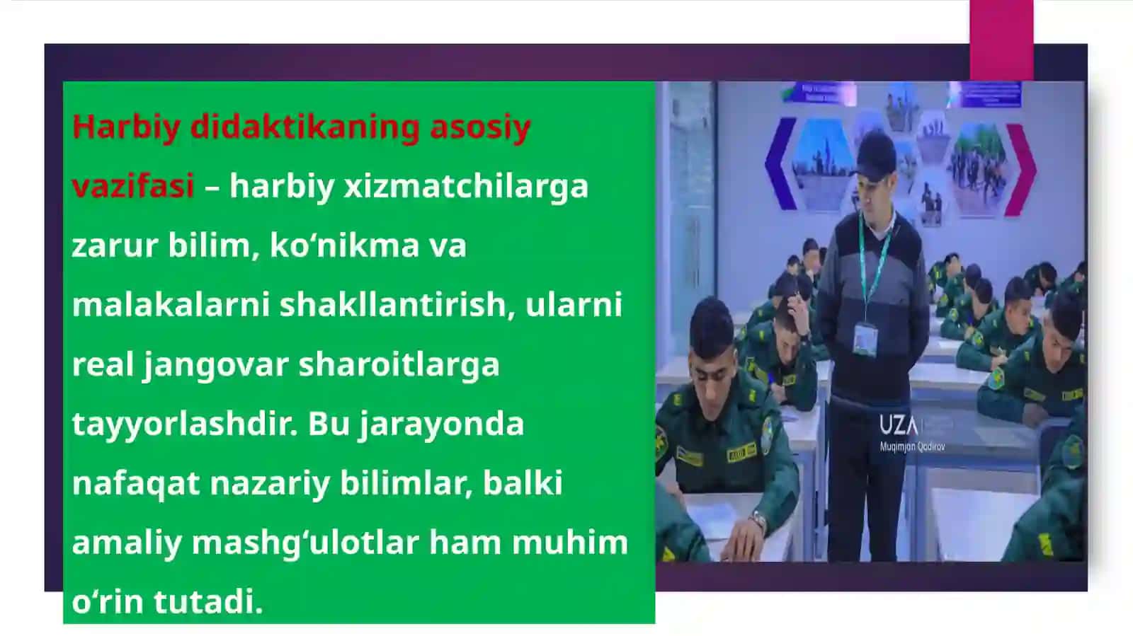 HARBIY PEDAGOGIK A PSIXOLOGIY A fanidan Tayyorlagan TAQDIMOTI 4