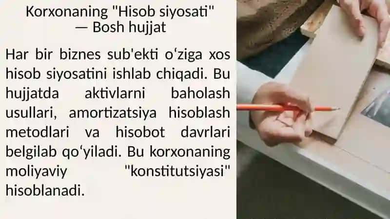 Biznes subektlarida buxgalteriya hisobini tashkil etish 4