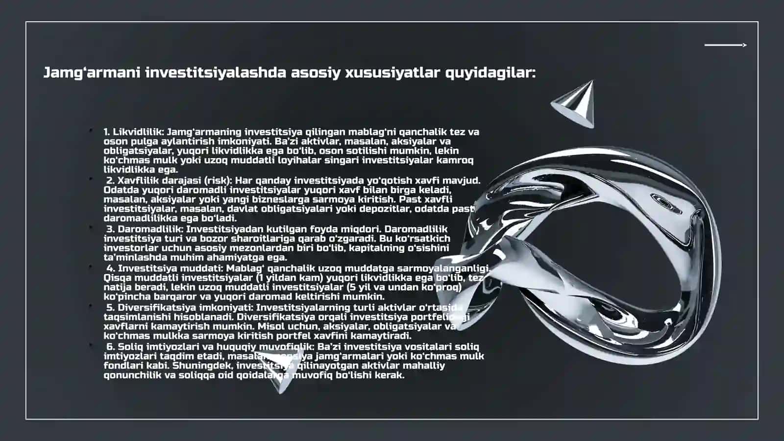 Jamgarmani investitsiyalardan farqlashmezonlari 4