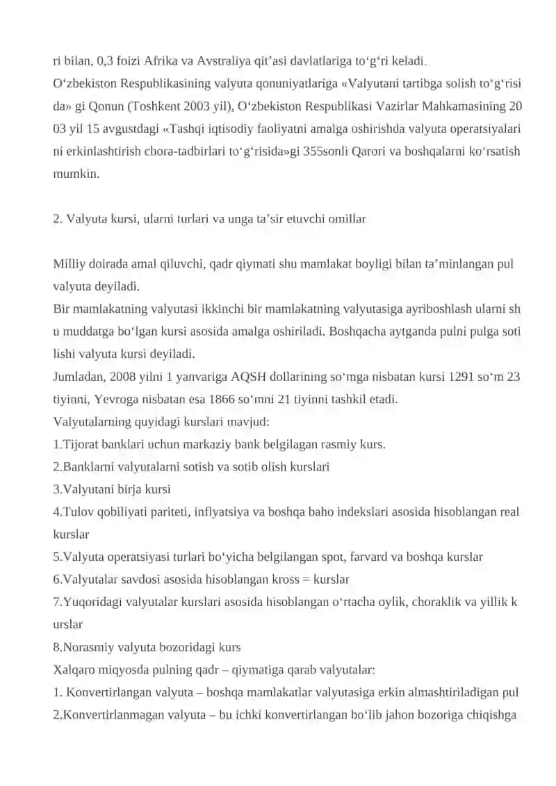 Xalqarovalyuta, xisob va kredit munosabatlari 4