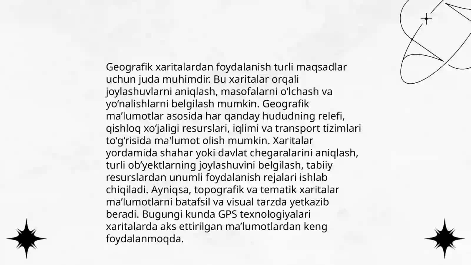 Geografiya ta'limi metodlari, mashgʻulot mazmuniga koʻra oʻqitish metodlarini tanlashni oʻrganish 4