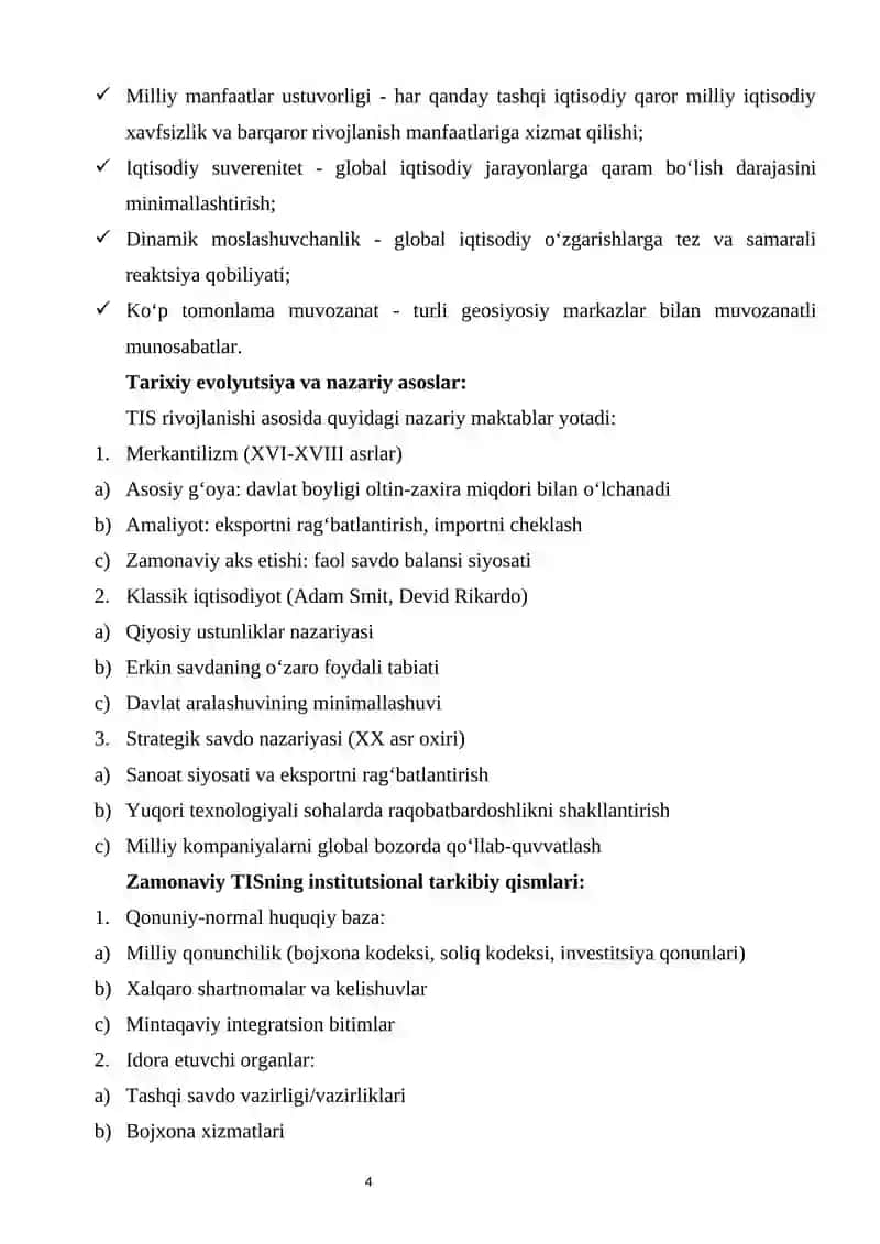 Tashqi iqtisodiy siyosatning turlari va shakllari 4
