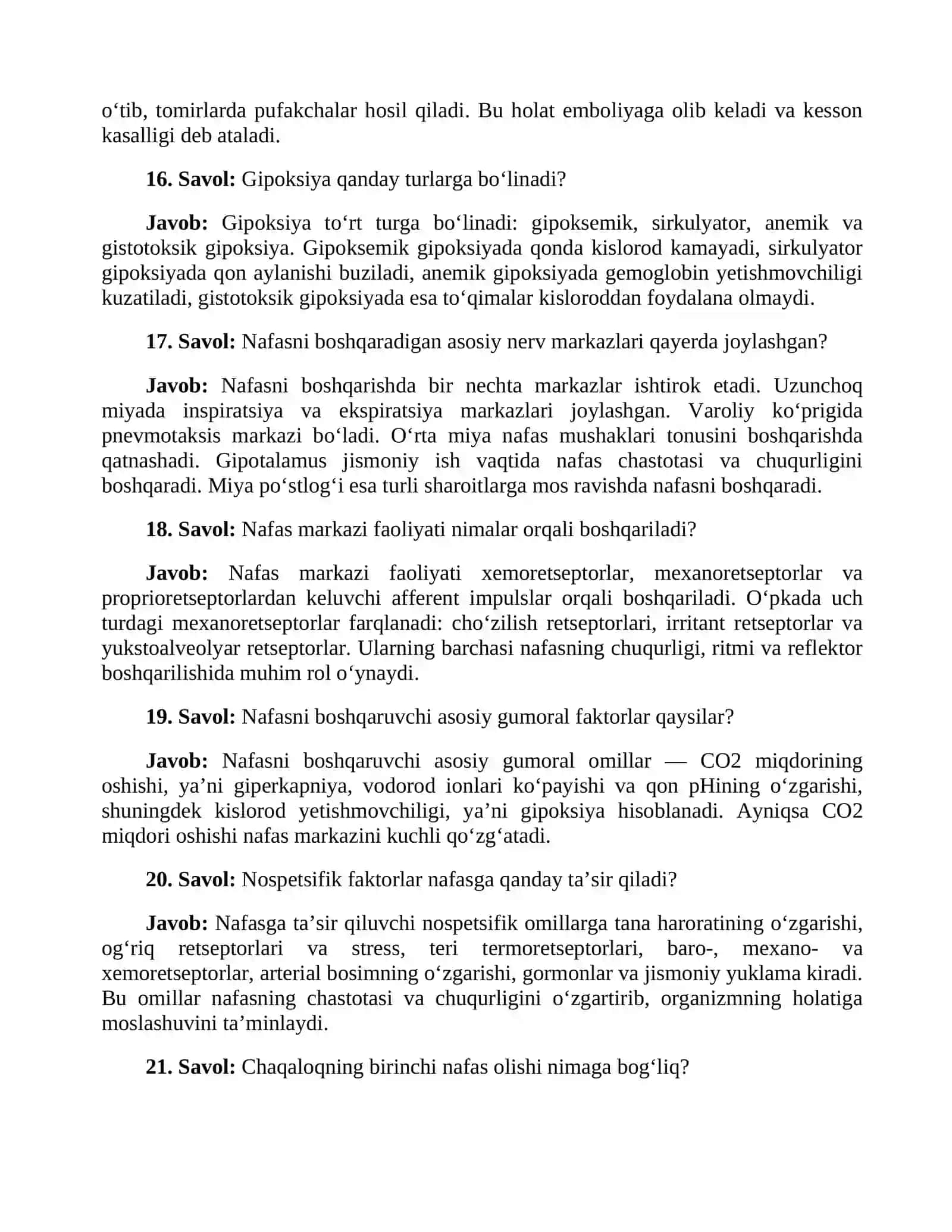 Nafas tizimining fiziologiyasi 4