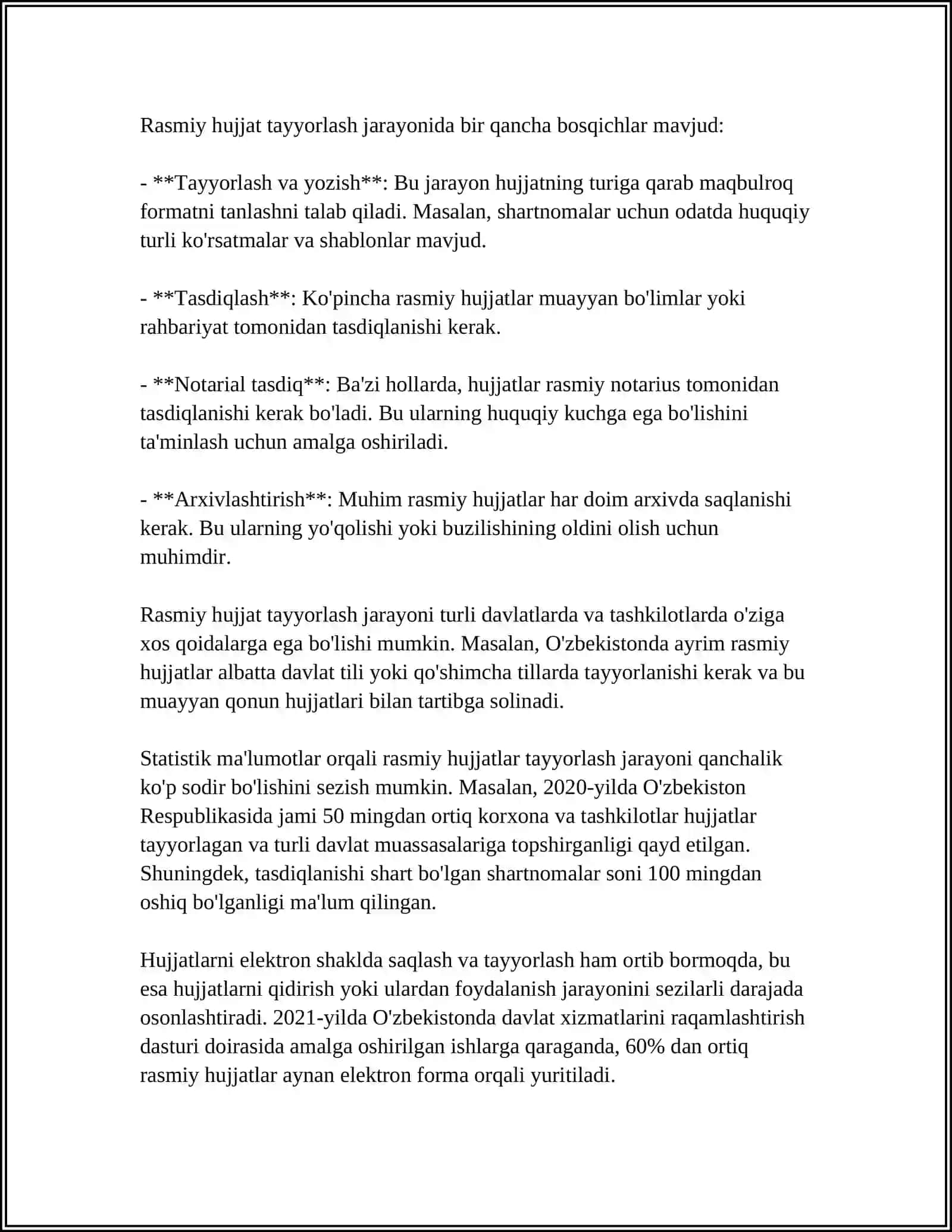 Rasmiy hujjatlar tayyorlash 4