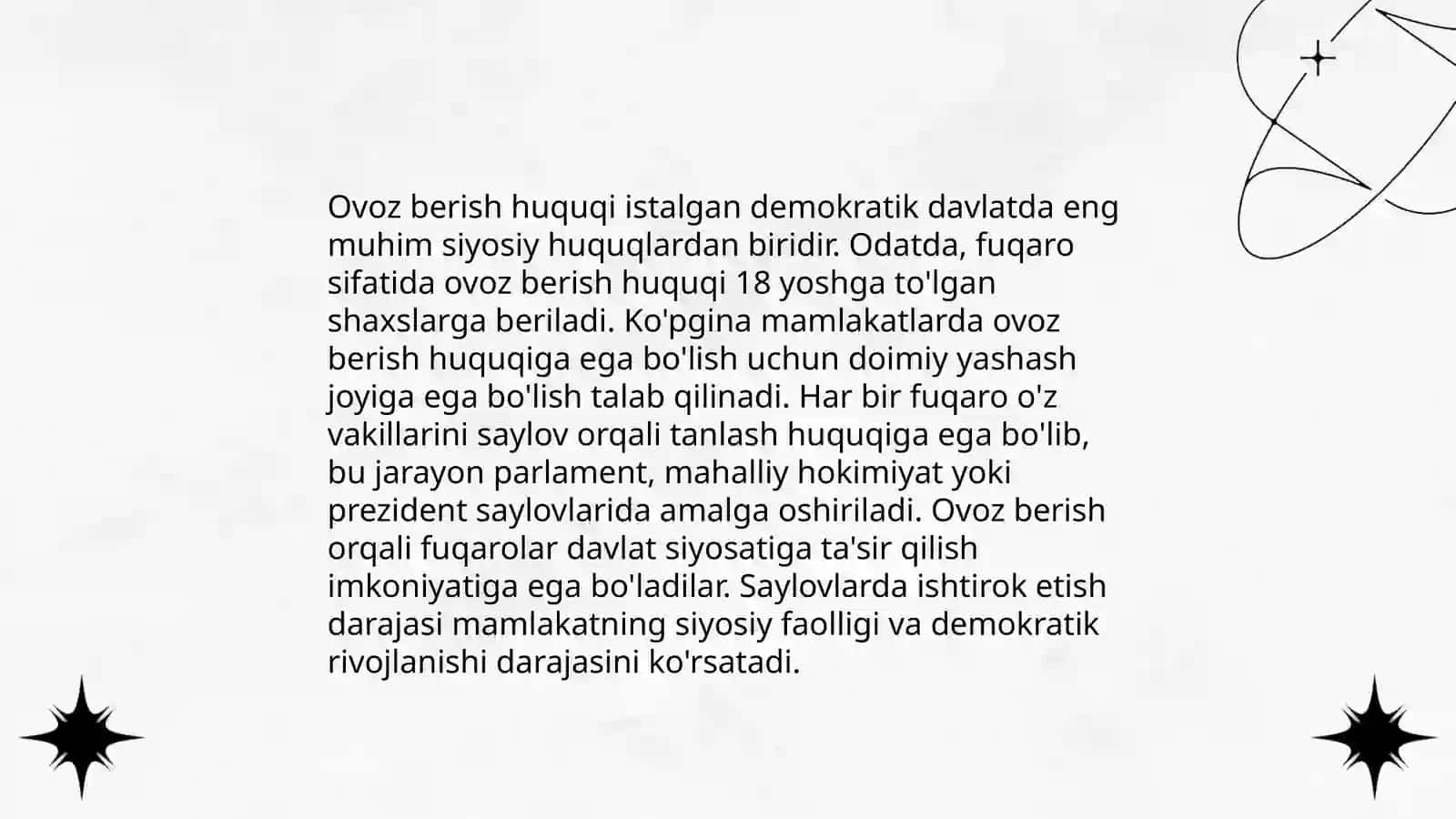 Siyosiy huquqlar 4