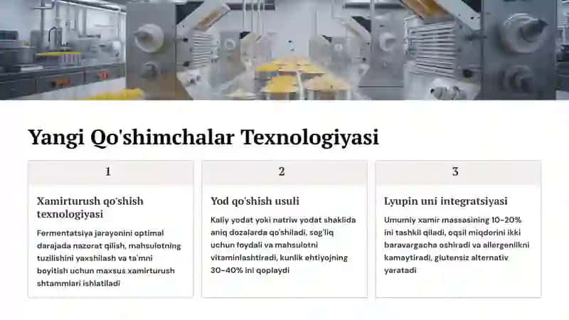 Makaron Sanoatida Innovatsiya: Xamirturush, Yod va Lyupin Qo'shilishi 4