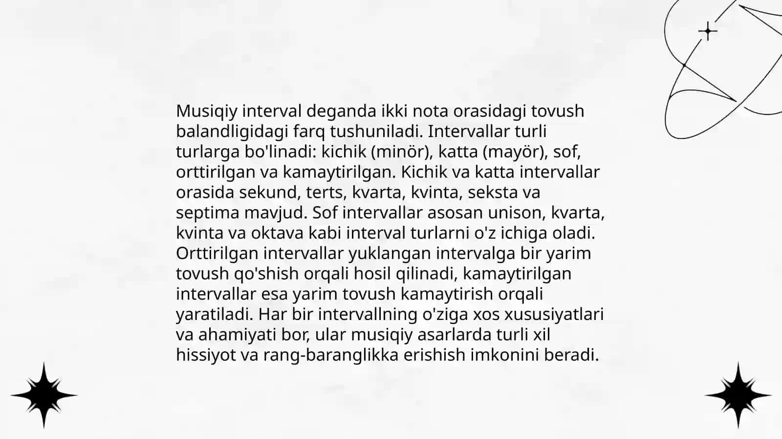 Intervalar va ularning musiqadagi turlari 4