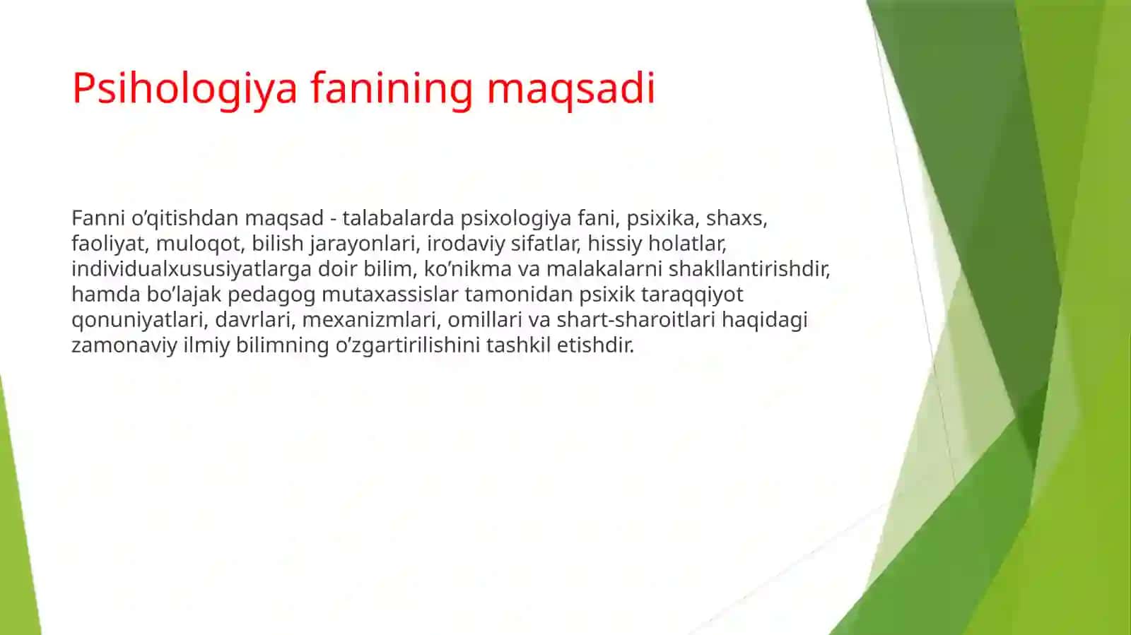 Umumiy psixologiya fanining predmeti 4