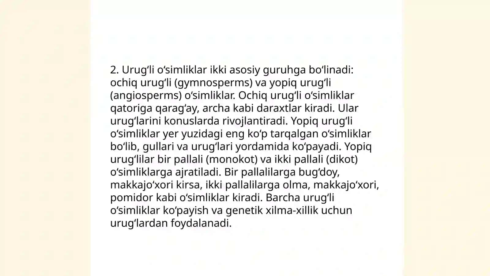Yopiq urug‘li o‘simliklar tasnifi, gul tuzilishi va to‘pgullar 4