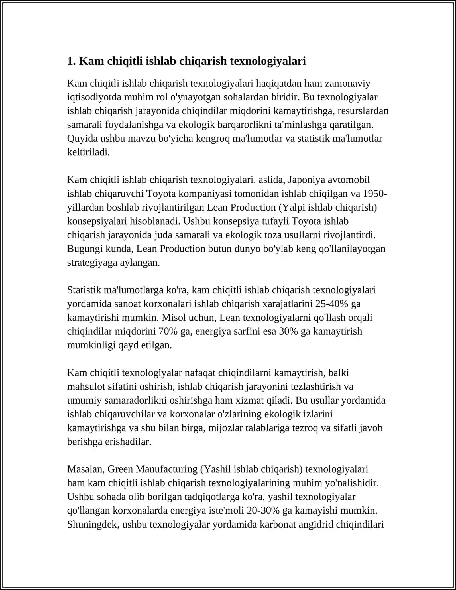 KAMCHIQITLI VA CHIQITSIZ TEXNOLOGIYA VA ATROF- MUHITNI IFLOSLANISHDAN SAQLASH 4