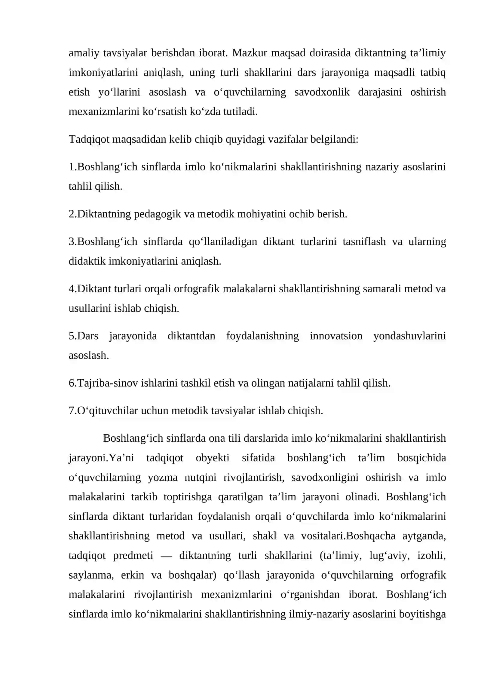 Boshlang‘ich sinflarda diktant turlaridan foydalanish orqali imlo ko’nikmalarini shakllantirish 4