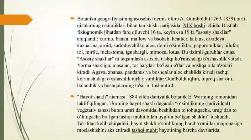 Botanika,O'simliklarning hayotiy shakllari, Teofrastning botanika haqidagi tadqiqotlari. 4