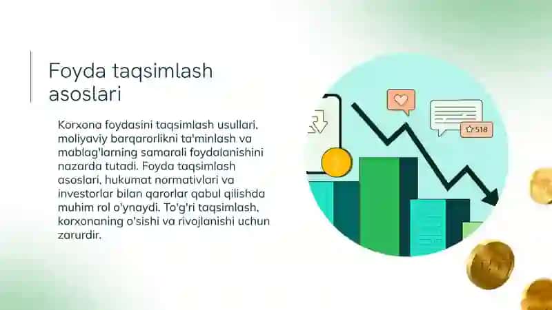 Korxona foydasining ishlatilishi va taqsimlanishi 4