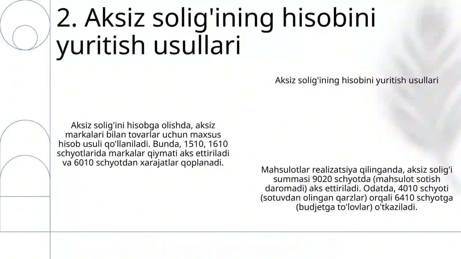 Aktsiz soliği hisobi va uni takomillashtirish 4