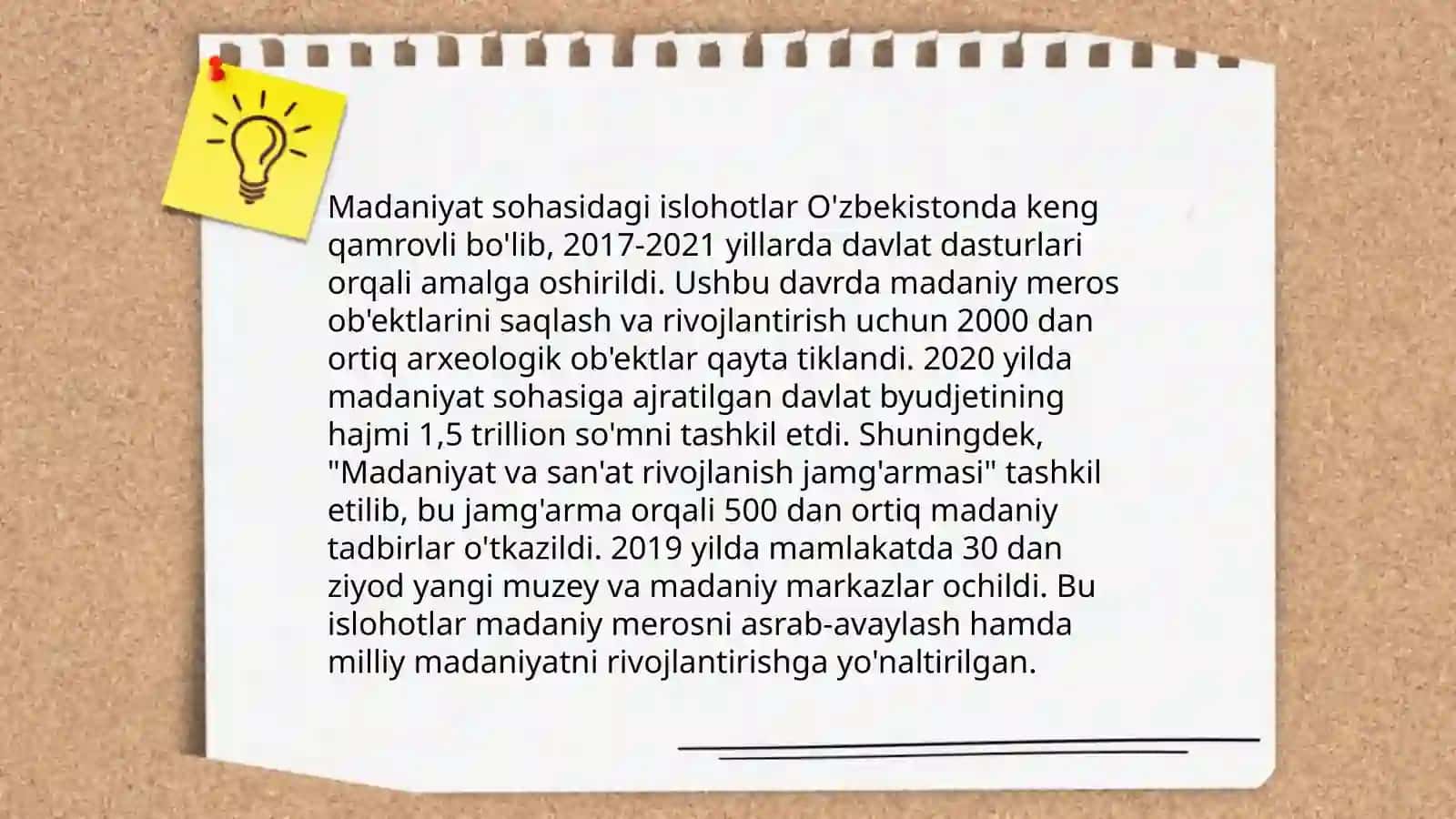 Mustaqillik yillarida madaniyat va san'atning taraqqiyoti 4