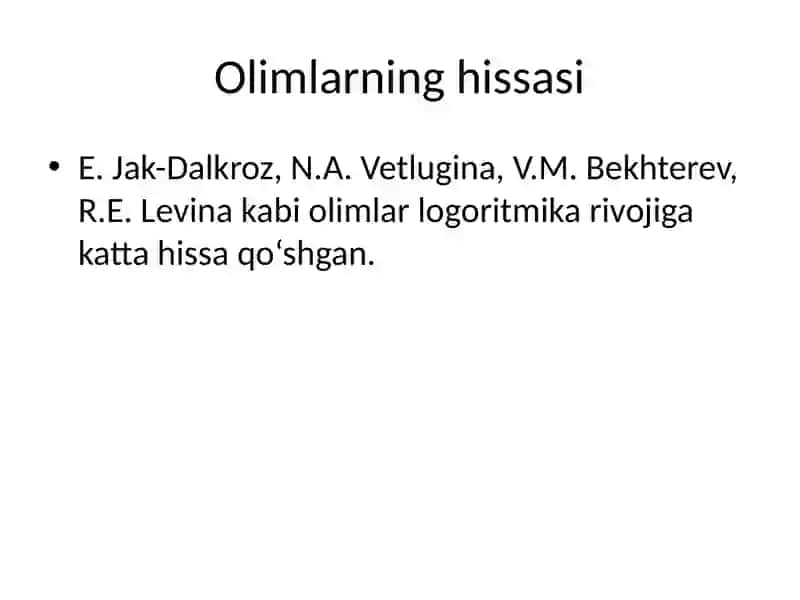 Logoritmika Tarixi va Mashg‘ulotlari 4