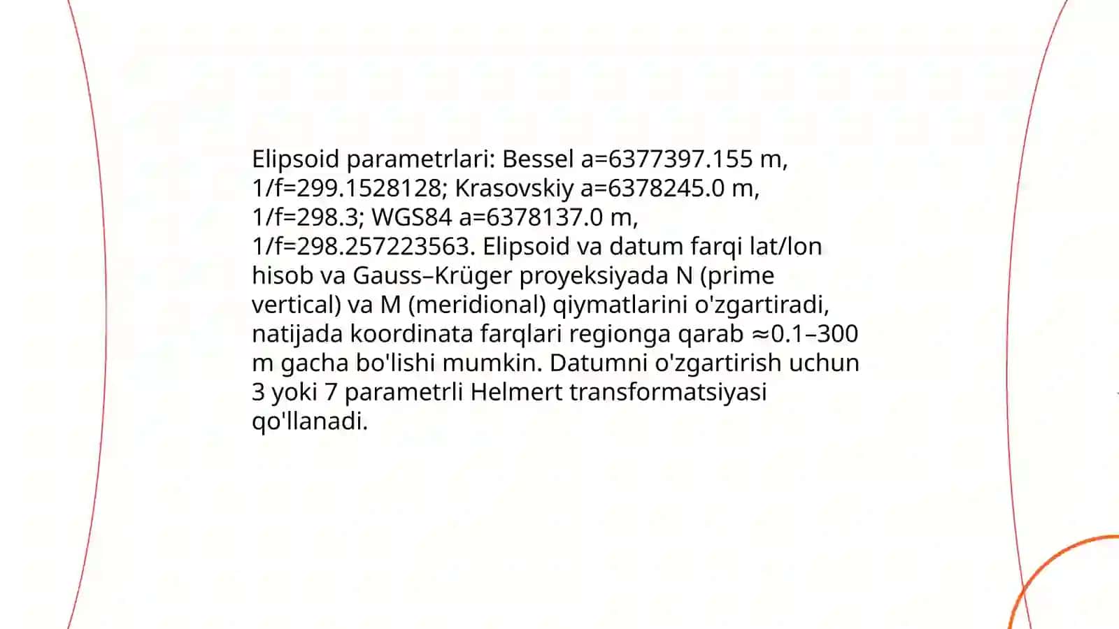 Gauss-Kryuger proyeksiyasining nazariy asoslari 4