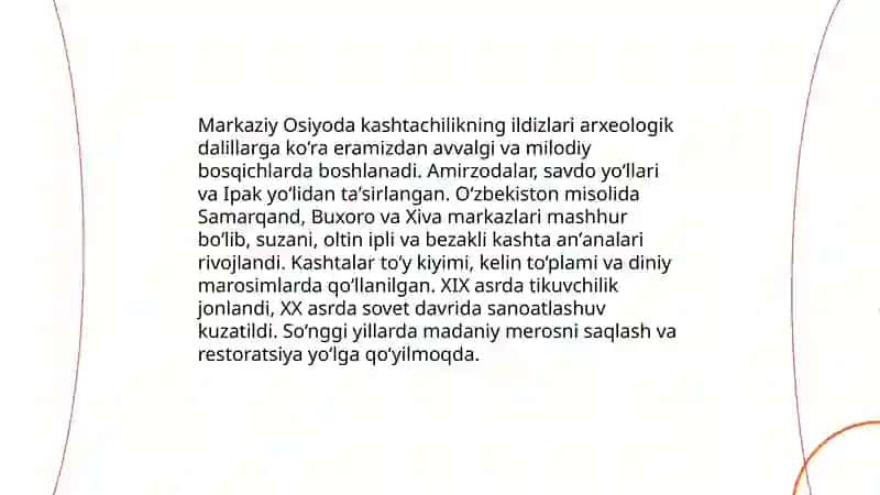 Kashtachilik Tarixi Haqida Maʼlumotlar 4