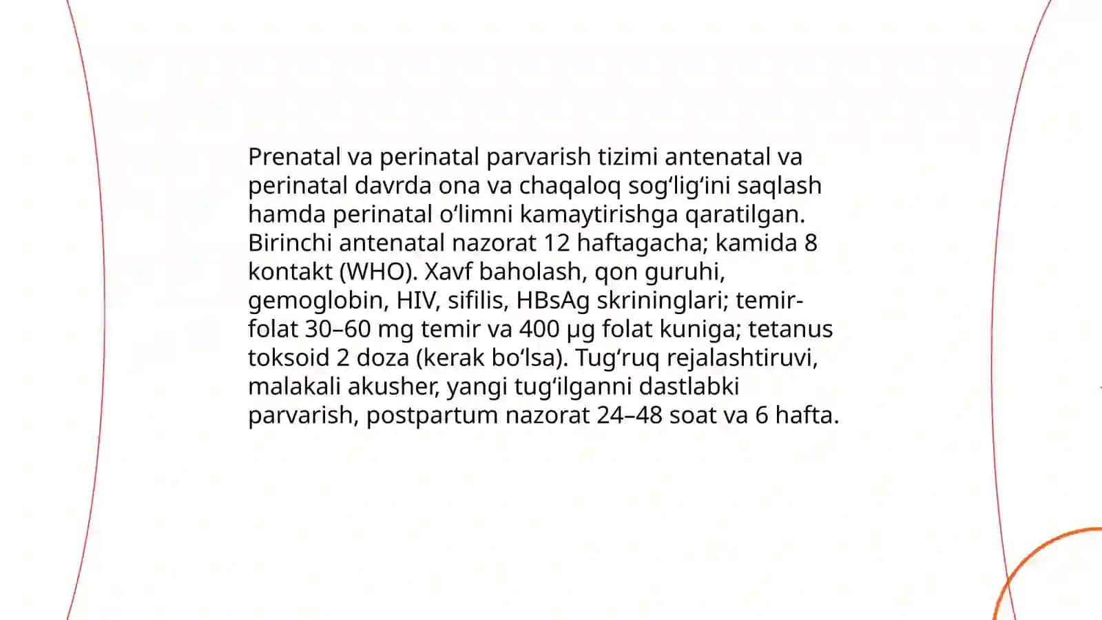 Akusherlik vaginekologik yordamni uyushtirish 4