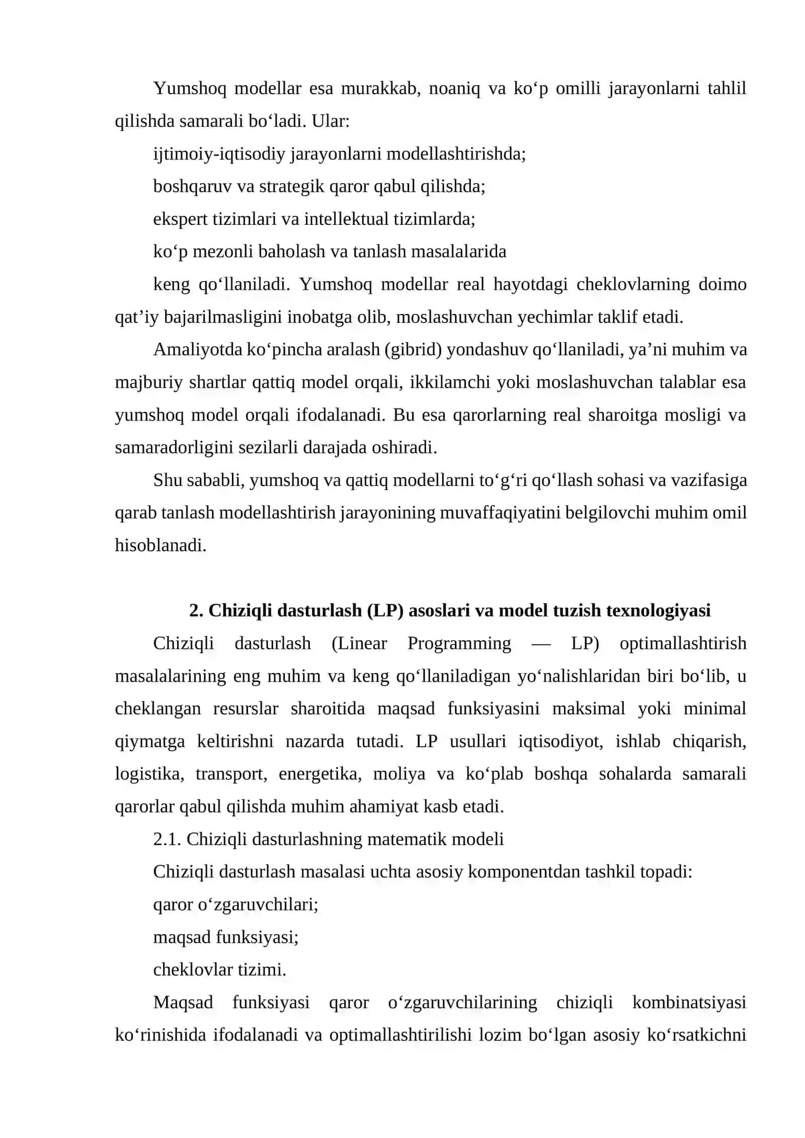 Chiziqli dasturlashning eksperimental masalalari 4