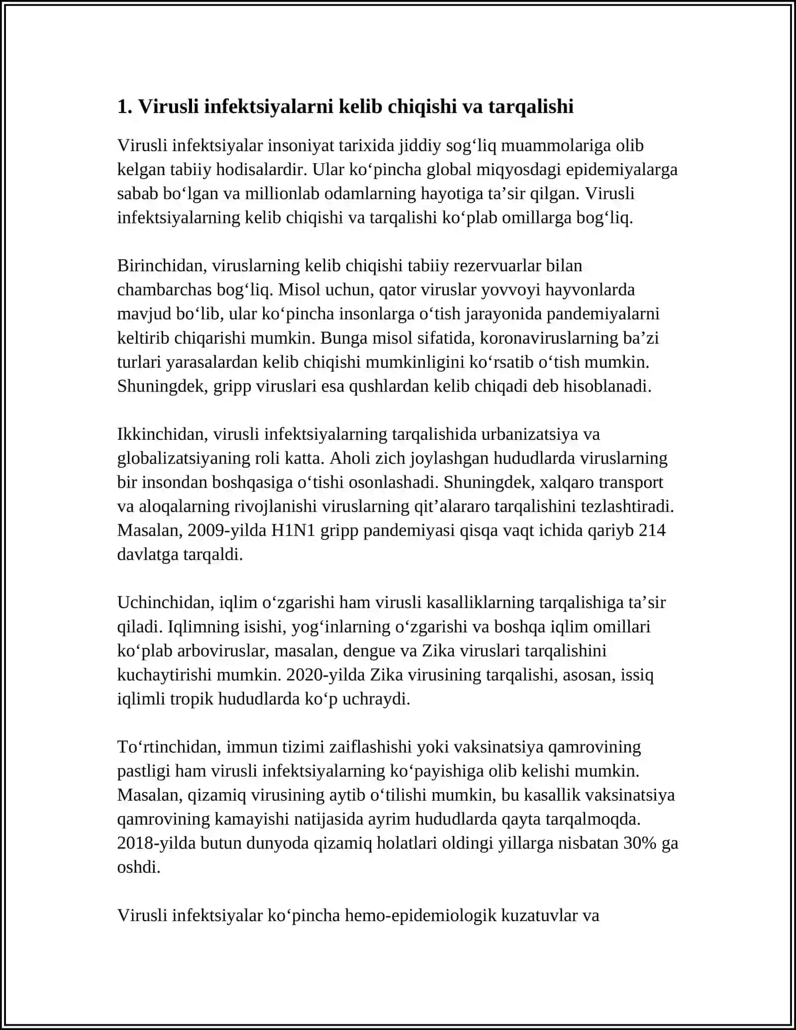VIRUSLI INFEKSIYALAR VA ULARNI KELTRIB CHIQARADIGAN KASALLIKLAR 4