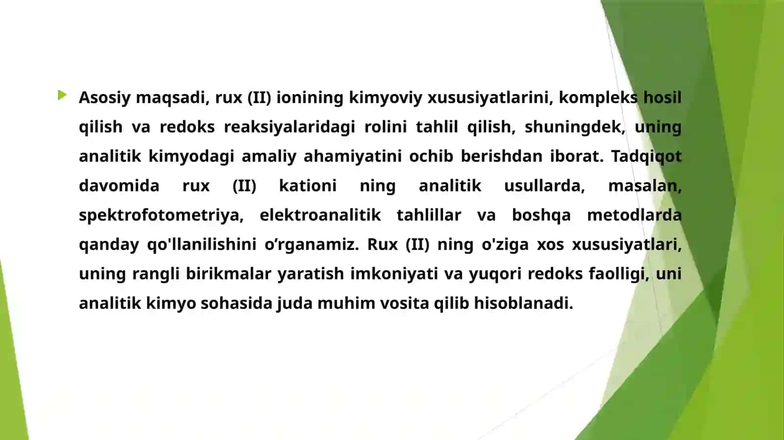 Rux(II) kationining analitik kimyosi 4