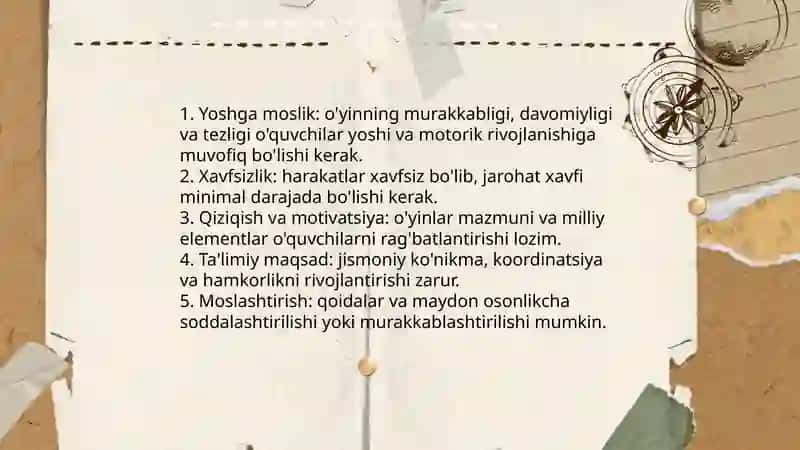 Milliy va harakatli oyinlar jismoniy tarbiya 4