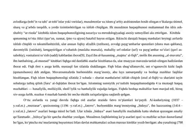 Hanafiy mashabi rivojida markaziy osiyo faqihlaining ro'li va hissasi 4
