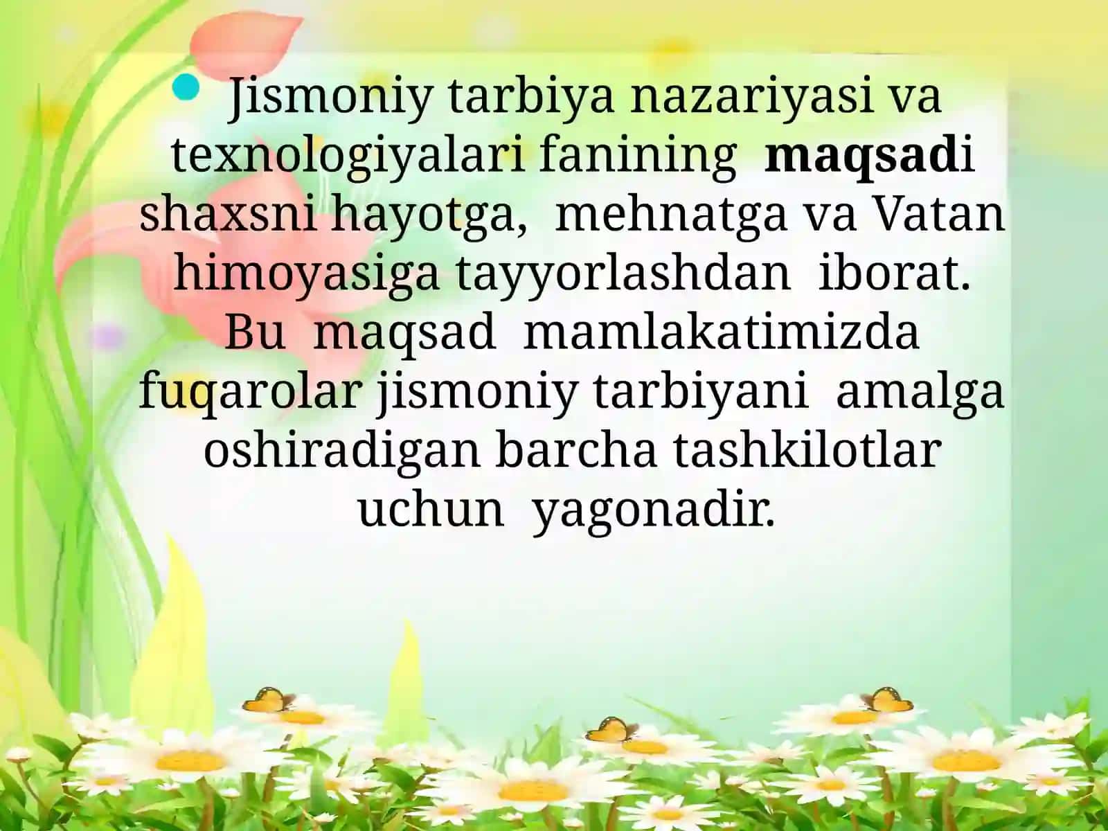 Bolalar jismoniy tarbiya nazariyasi va texiologiyalari fanining predmeti va asosiy tushunchalari 4