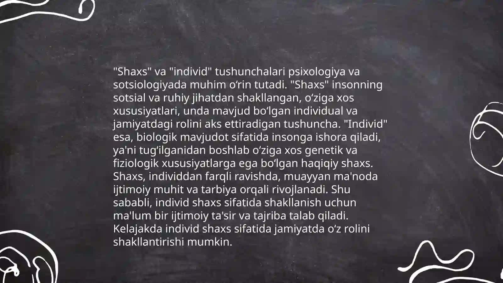 Individ, shaxs, individuallik tushunchasi 4