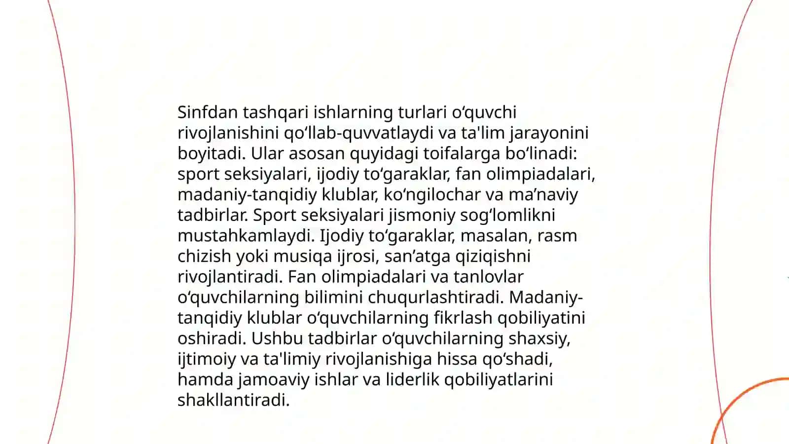 Boshlanğich ta'limda sinfdan tashqari ishlarni tashkil etish fanining maqsadi va vazifasini oʻrganish 4