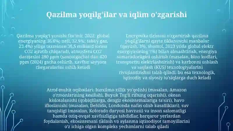 Energetika tizimi va atrof-muhit ekologiyasi muammolari 4
