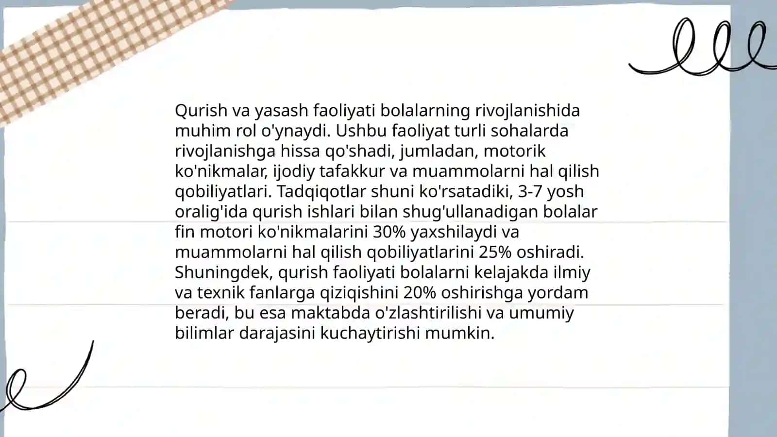 Maktabgacha taʼlim tashkilotlarda qurish yasash 4