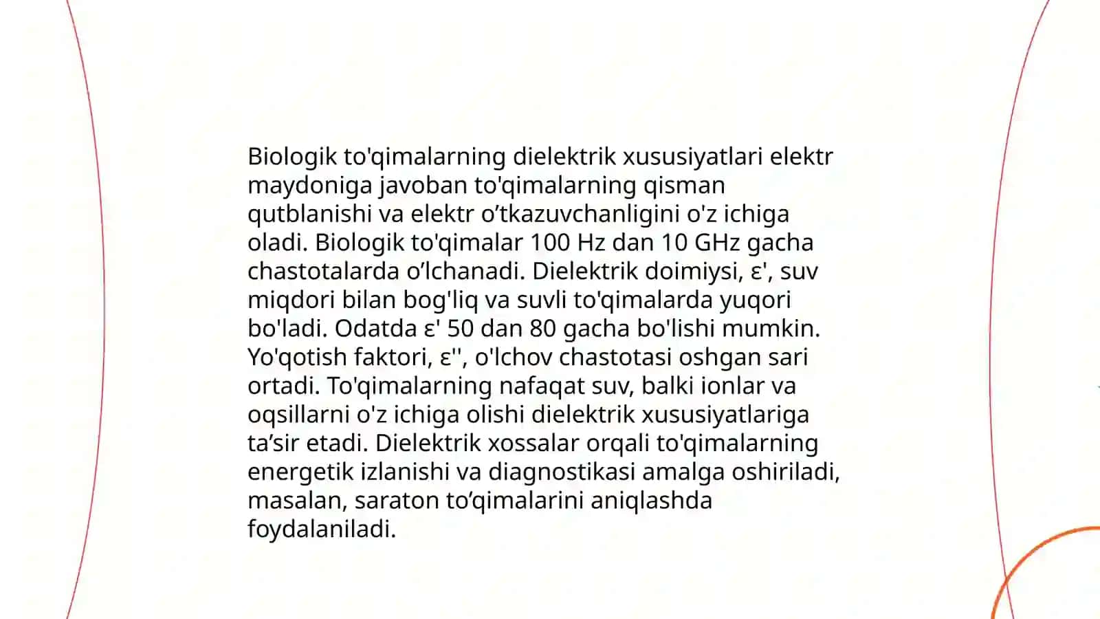 Biologik toʻqimalarning elektr oʻtkazuvchanligi 4