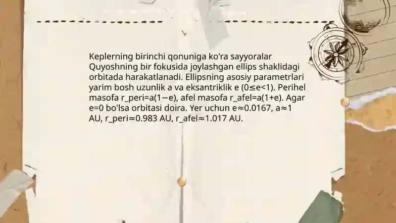 Kepler qonunlari 4
