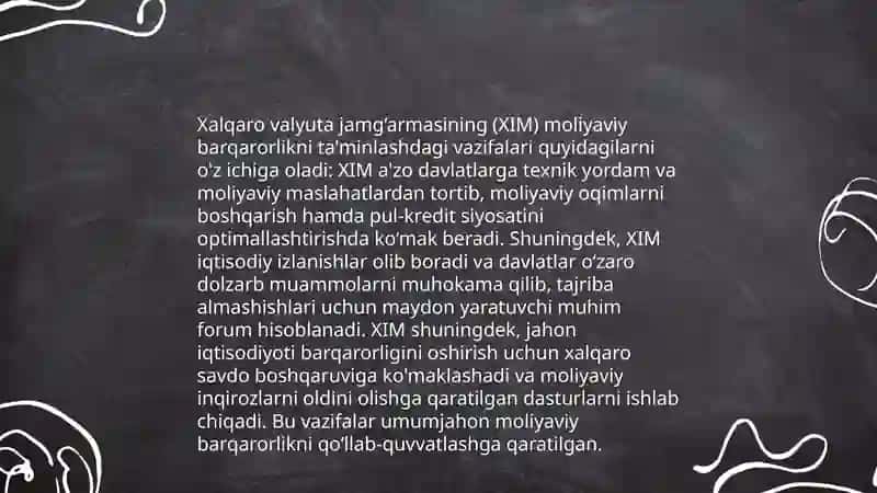 Jahon iqtisodiyotining rivojlanishida XIMning faoliyati va xususiyati 4
