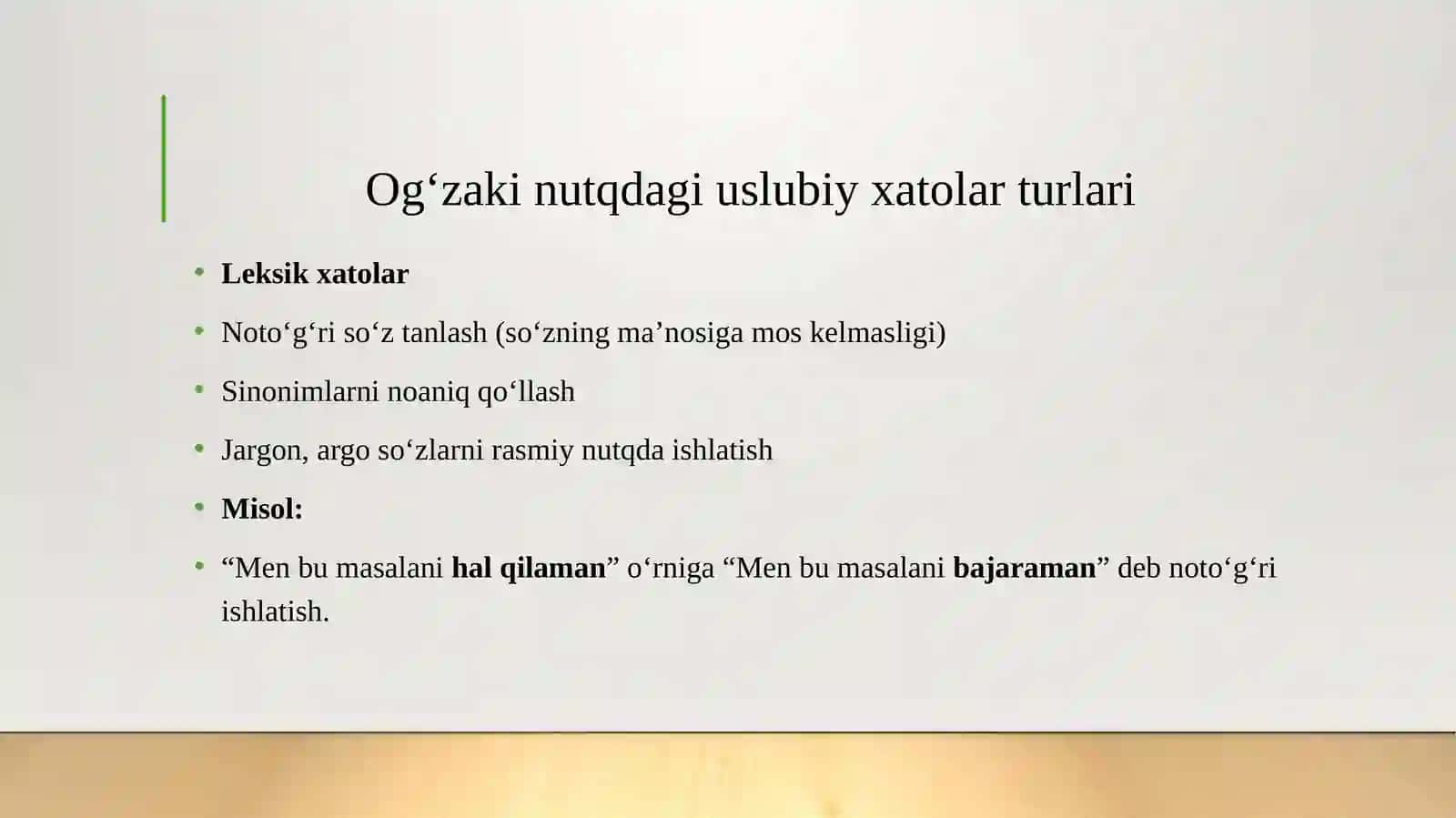 Og‘zaki nutqdagi uslubiy xatolar tahlili 4