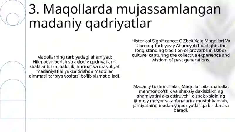 O‘Zbek Xalq Maqollari Va Ularning Tarbiyaviy Ahamiyati 4