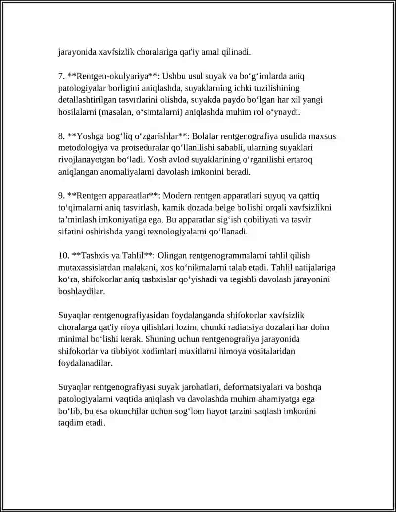 SKELET SUYAKLARNING RENTGENANATOMIYASI 4