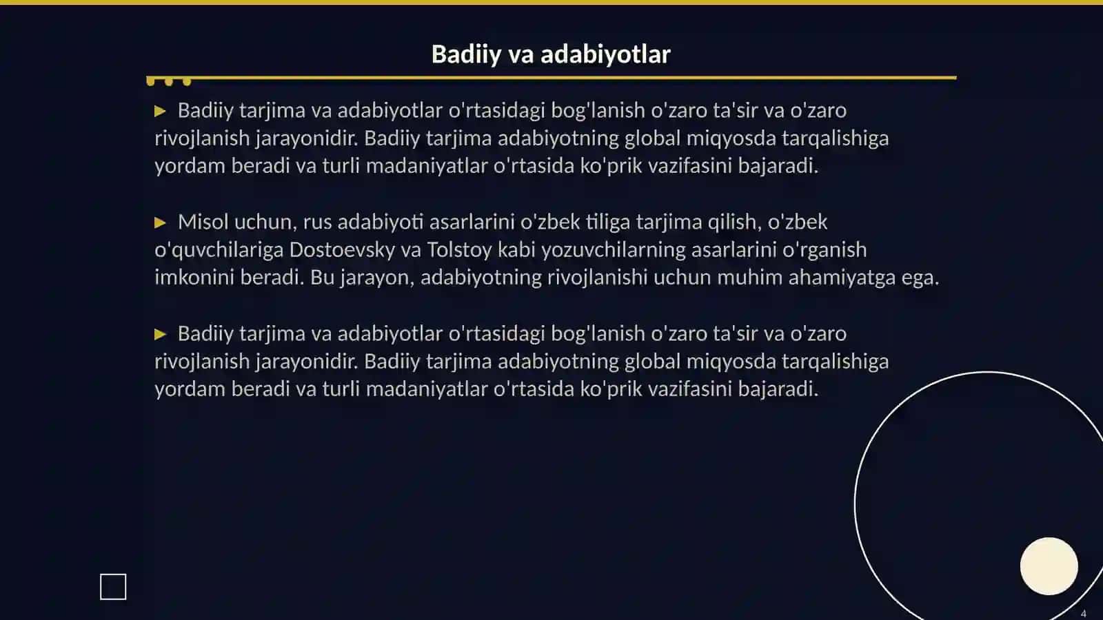 Badiiy tarjima masalalari 4