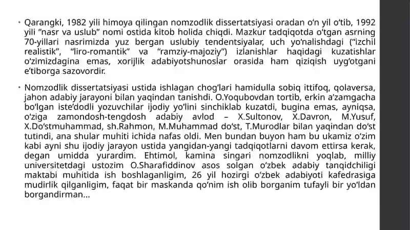Behzod Yo‘ldoshevning ijodkorlar haqida fikrlari 4