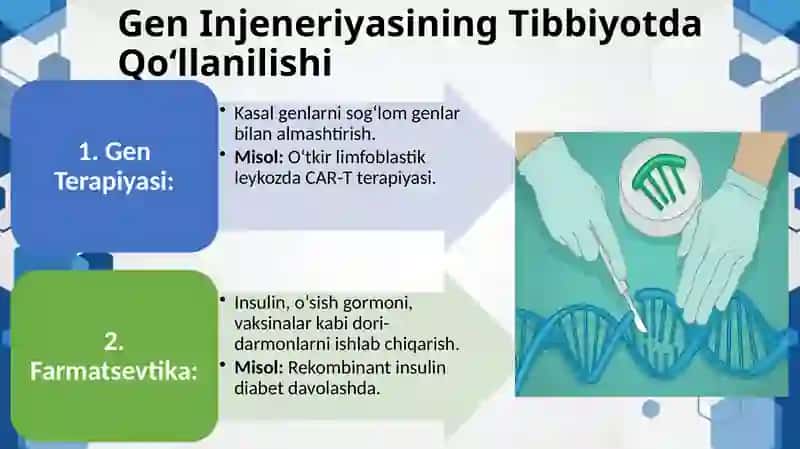 Gen Injeneriyasi va Tibbiyotda Qo'llanilishi. 4