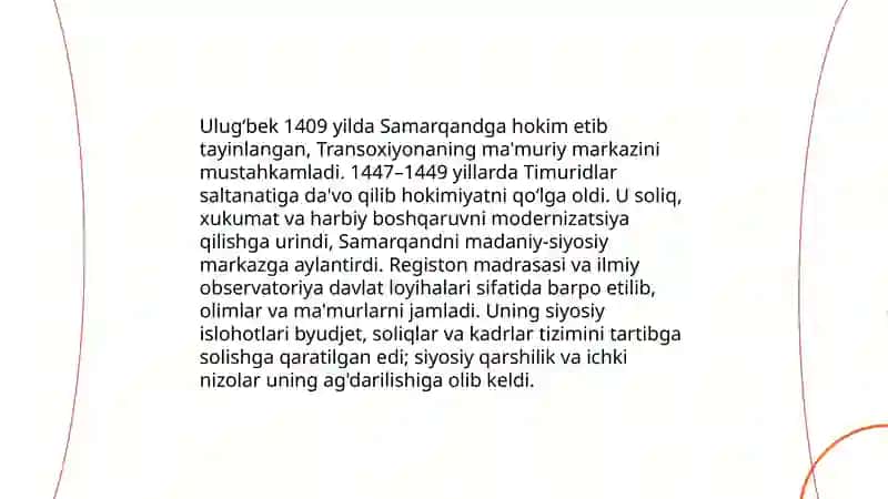 Mirzo Ulug‘bekning hayoti va oilaviy kelib chiqishi 4