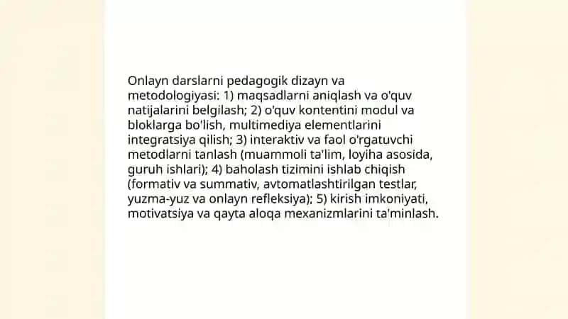 Pedagogik kompetentlikni shakllantirishda masofaviy oʻqitish texnologiyalari 4