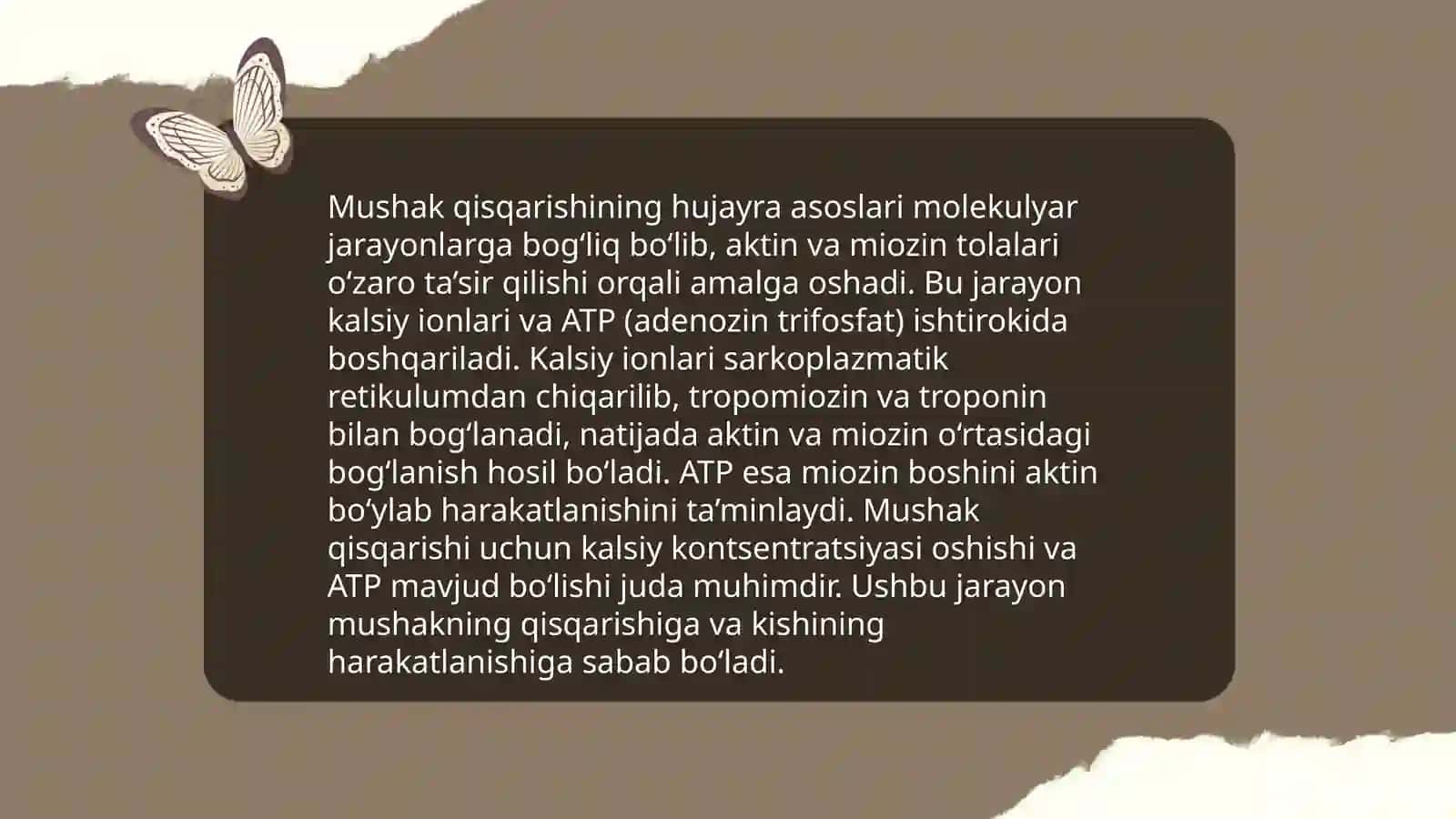 Mushak qisqarish mexanizmining morfologik asoslari 4