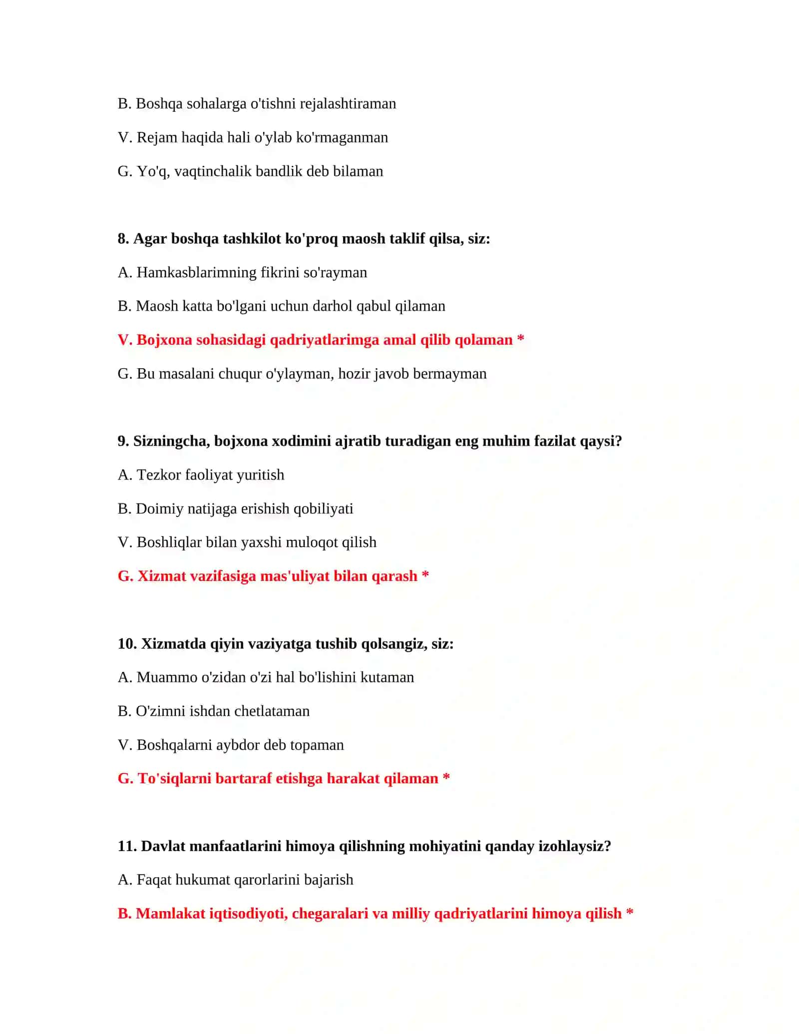 BOJXONA XIZMATI KASBIY TANLOVI - KASBIY TANLOV UCHUN PSIXOLOGIK SINOVLAR 4