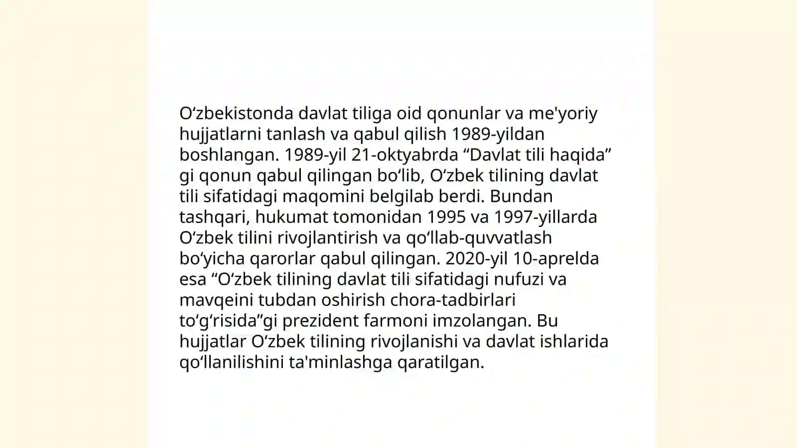 O‘zbek adabiy tilining davlat tili mavqeyidagi o‘rni 4