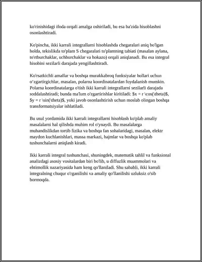 Ikki Karrali Integral 4