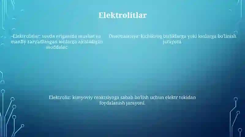 Didsotsiyalanish.Elektrolidlar.Kislata Asos Nazaryalari 4