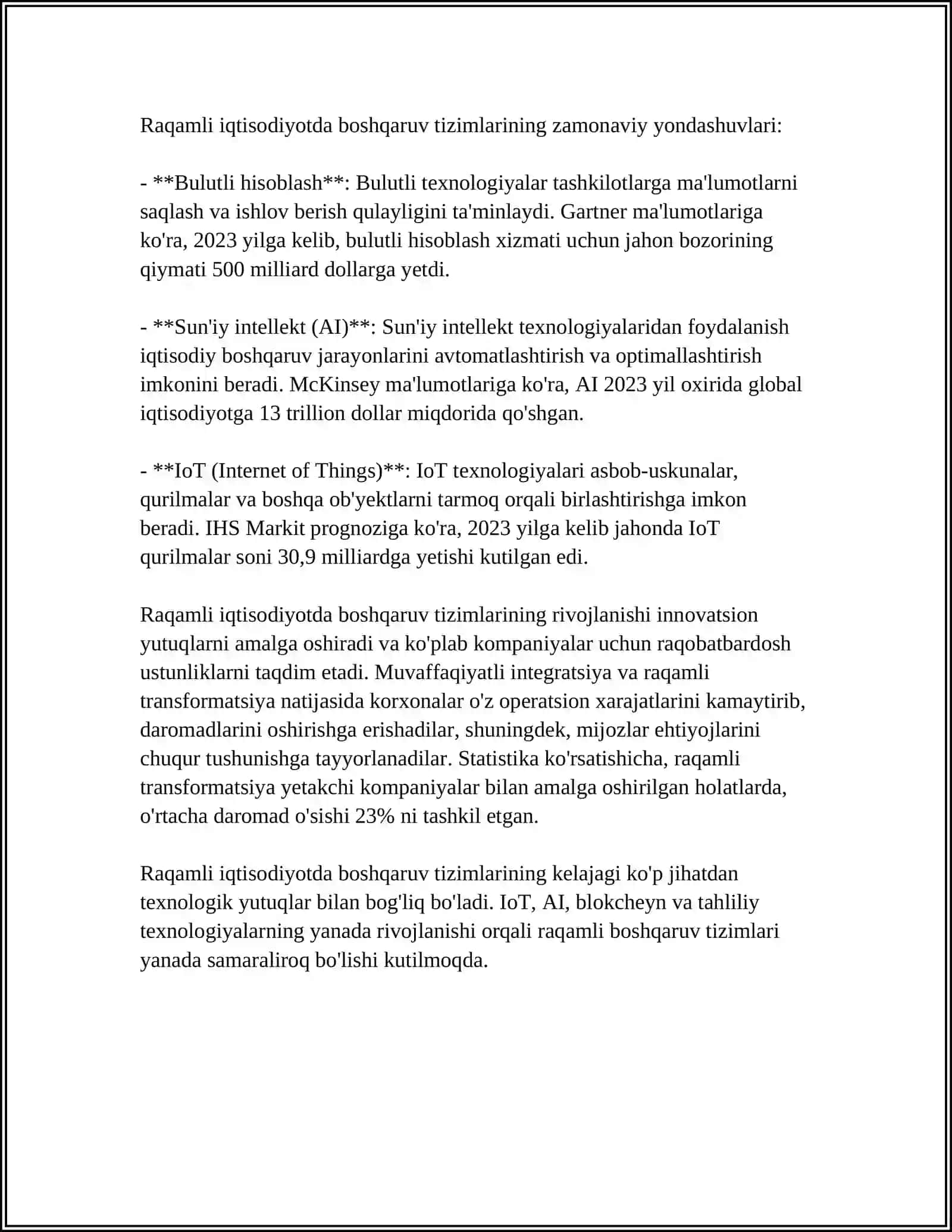 Raqamli iqtisodiyotni boshqarish tizimi 4